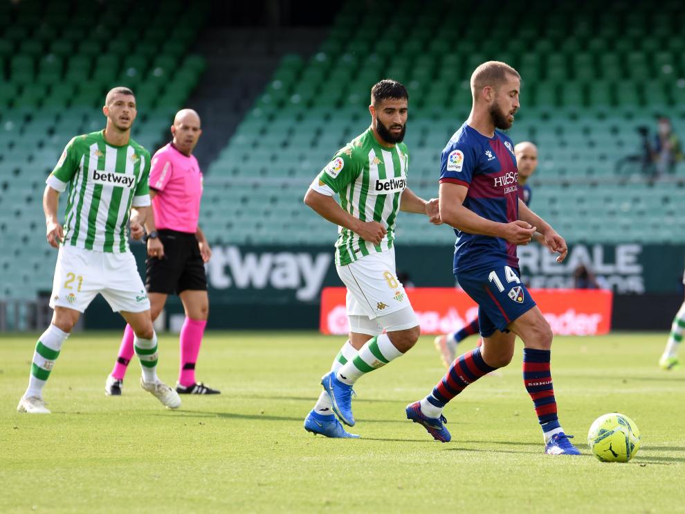 Imagen de Pulido durante el partido ante el Betis.