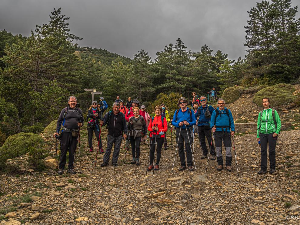 El grupo de excursionistas del pasado domingo en la zona del Turbón