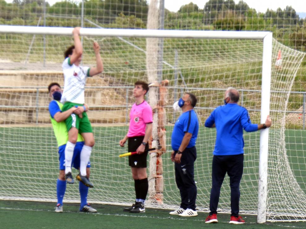 Imagen tomada en el partido de fútbol Peña Ferranca y Peñas Oscenses