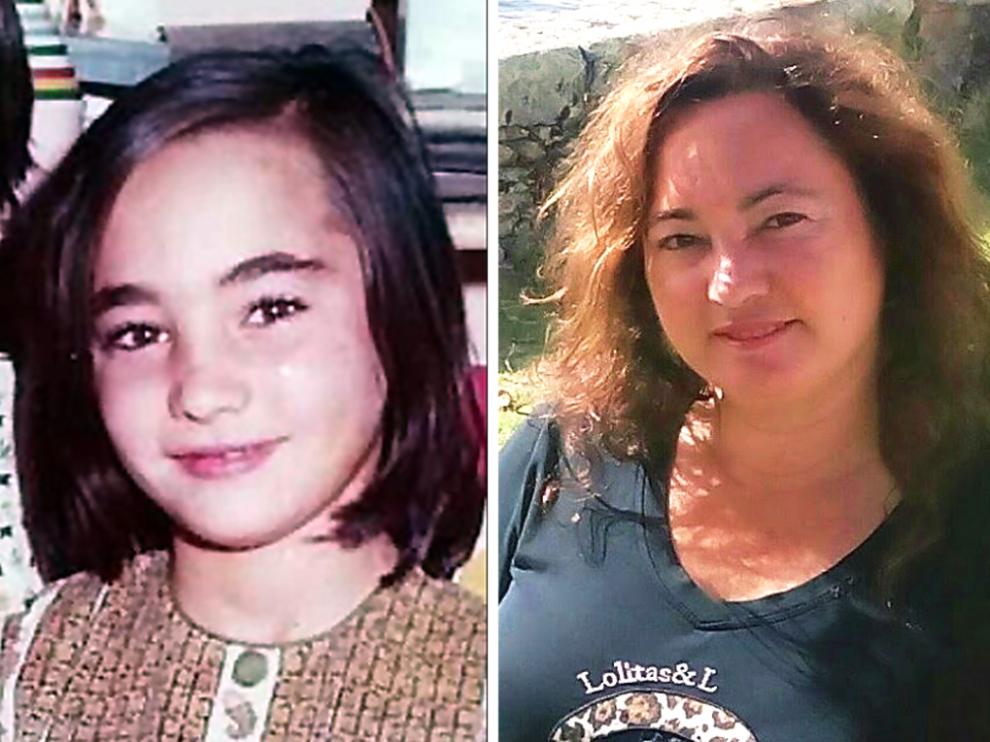Isabel Corral de niña y en la actualidad