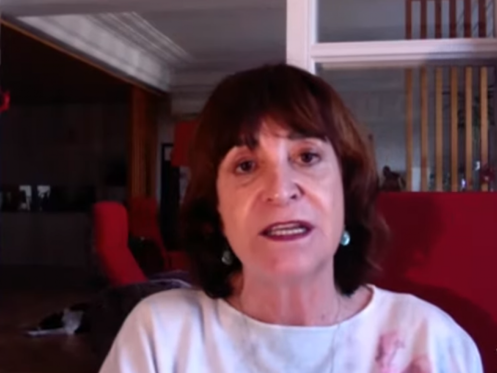 Rosa Montero, en el encuentro "online".