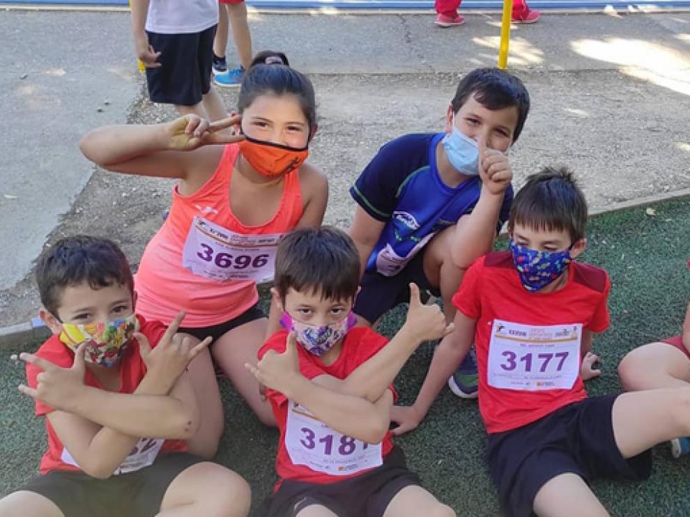 Atletas del CA Fraga Bajo Cinca participantes en el Provincial.