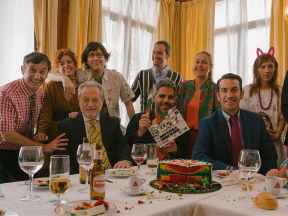 Parte del reparto principal de ‘Camera Café’, en la primera imagen del reencuentro.