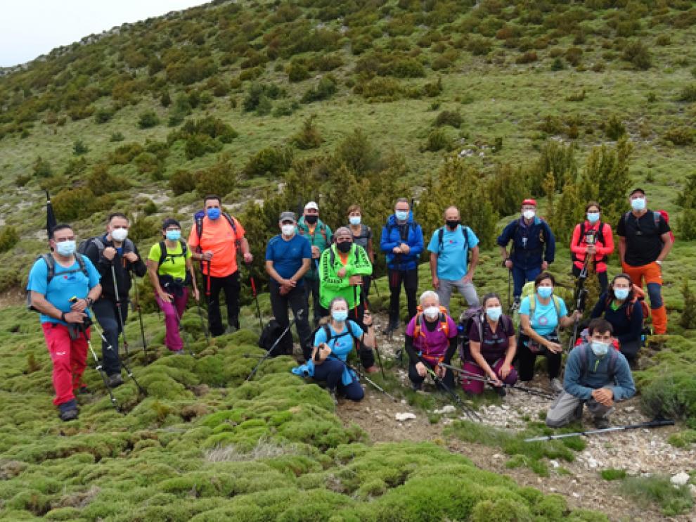 El grupo ribagorzano, el pasado fin de semana en las Crestas de Balced.