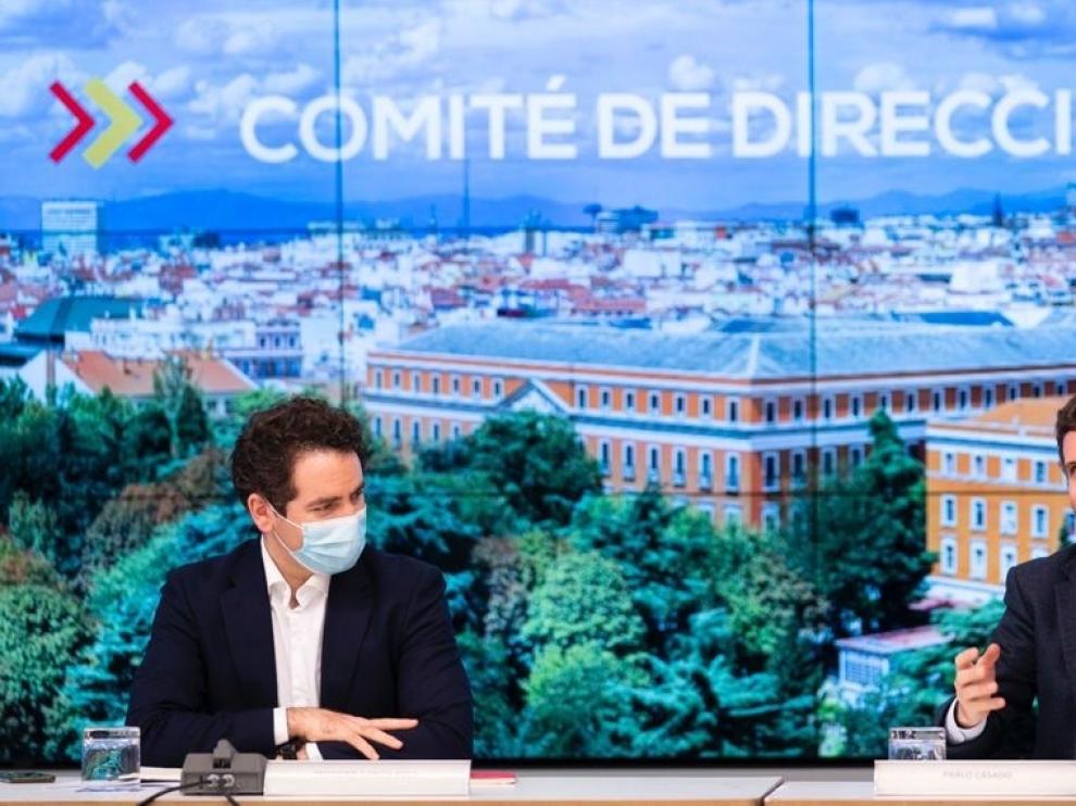 Pablo Casado y Teodoro García Egea, presidente y secretario general del PP