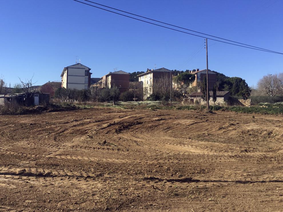 Terrenos de San Simón que cede el Ayuntamiento de Fraga para la nueva residencia comarcal de mayores
