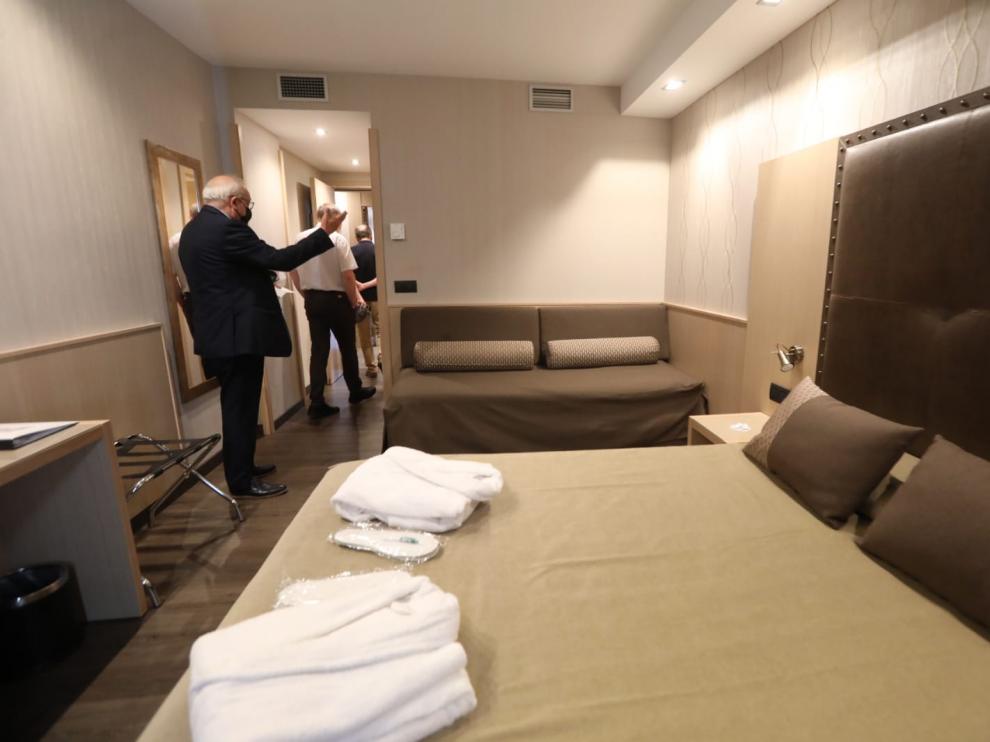 Imagen de una de las habitaciones del Hotel Pedro I de Huesca