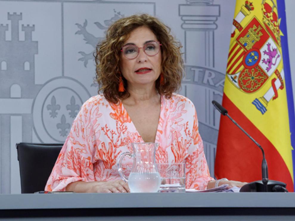 María Jesús Montero, en la rueda de prensa posterior al Consejo de Ministros este martes