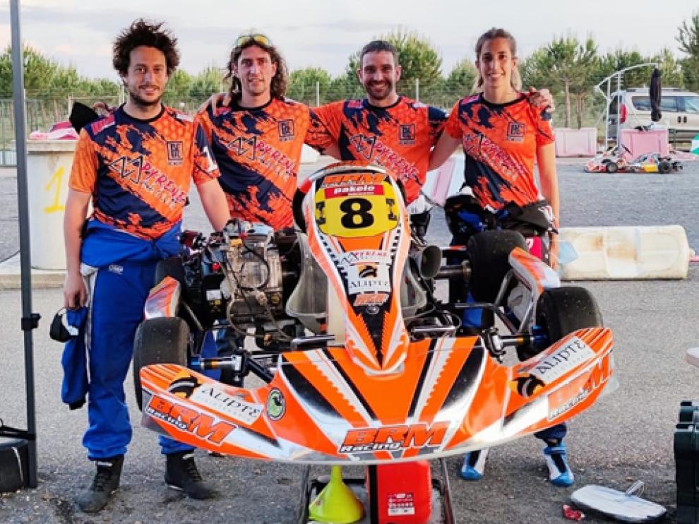 Imagen del equipo aragonés en tierras leonesas.
