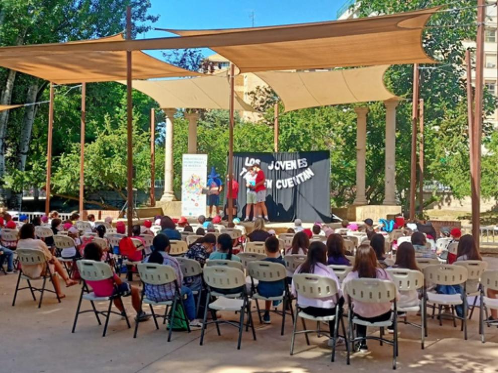 Imagen de la actividad en el Parque Miguel Servet de Huesca