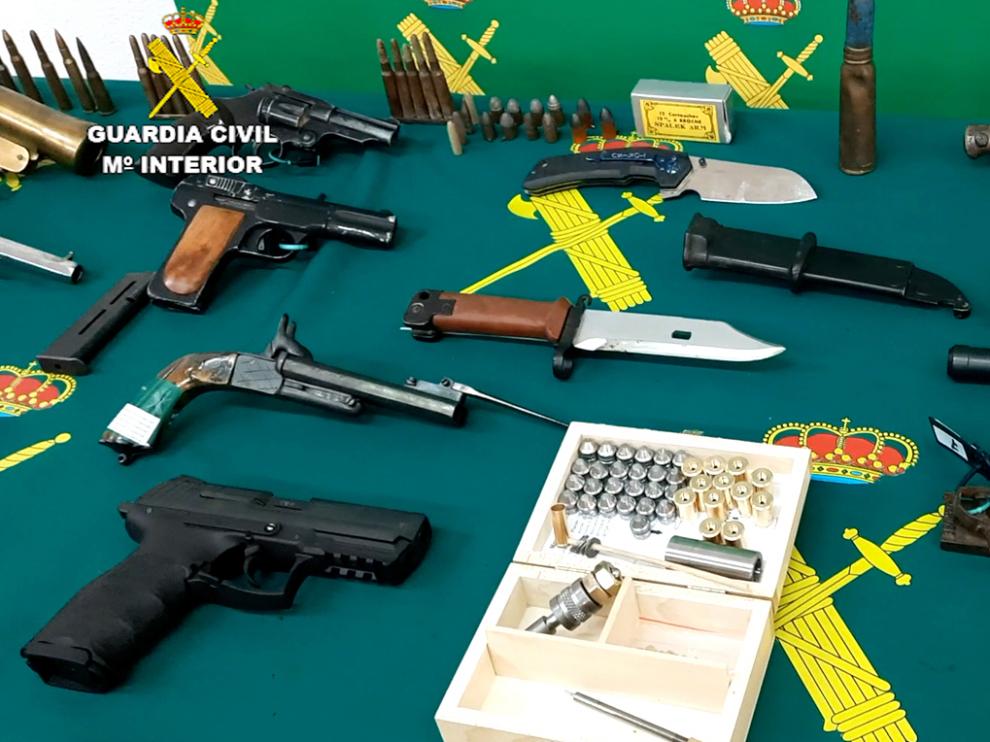 Armas intervenidas por la Guardia Civil de Teruel