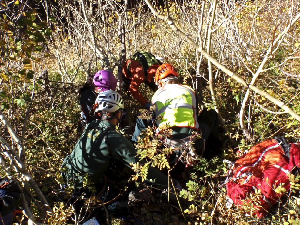 Efectivos del Ereim en un rescate en el Alto Gállego