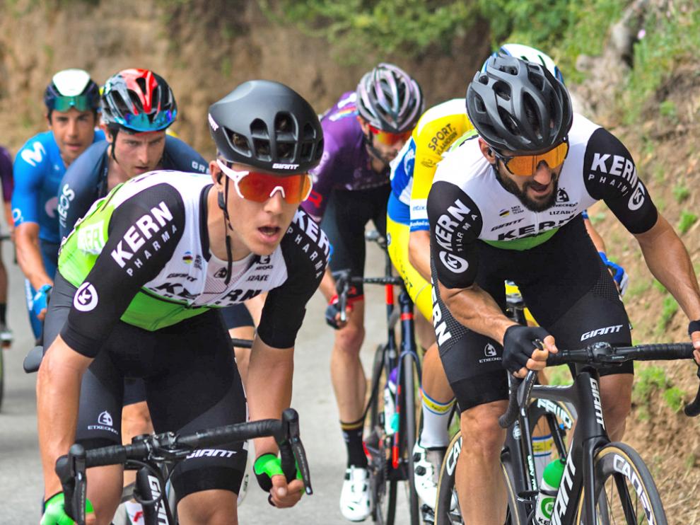 El jaqués Jaime Castrillo, a la izquierda, en el Tour de Eslovenia estos días.