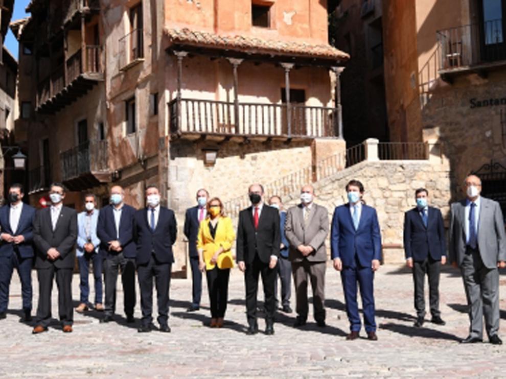 Reunión en Albarracín entre los presidentes de Aragón, Castilla-La Mancha y Castilla y León.