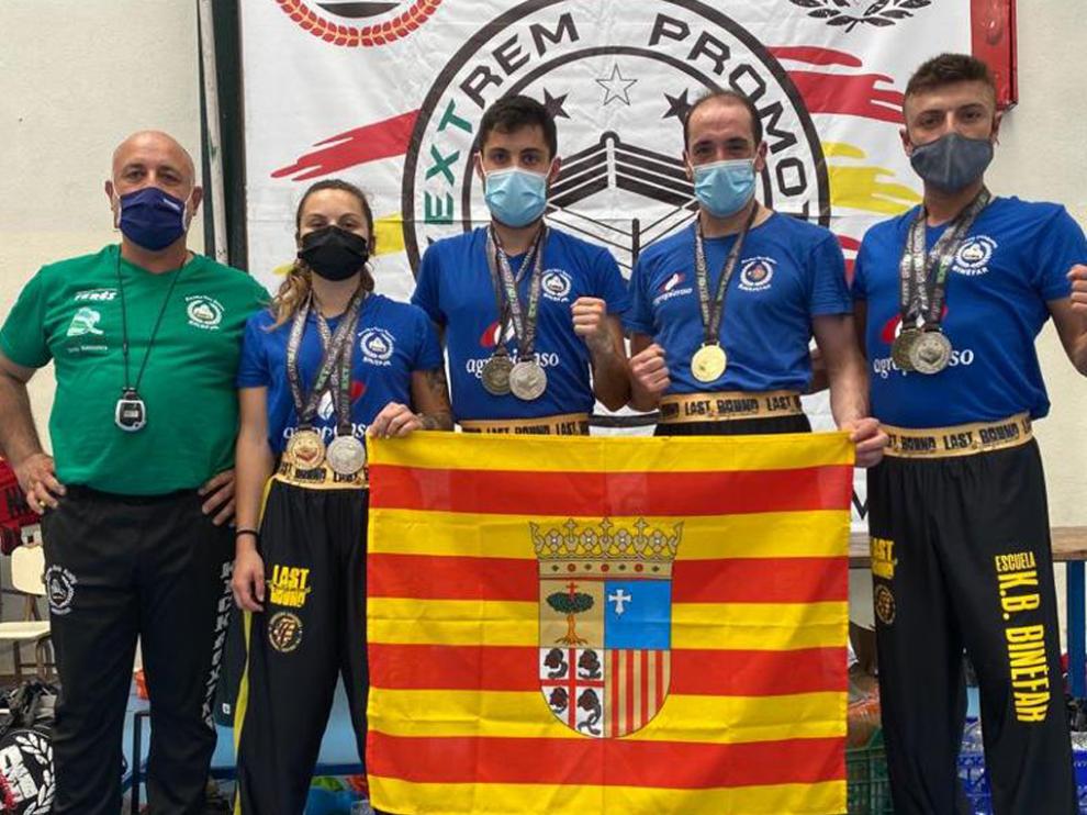 Representación altoaragonesa en el torneo celebrado en Badajoz el sábado.