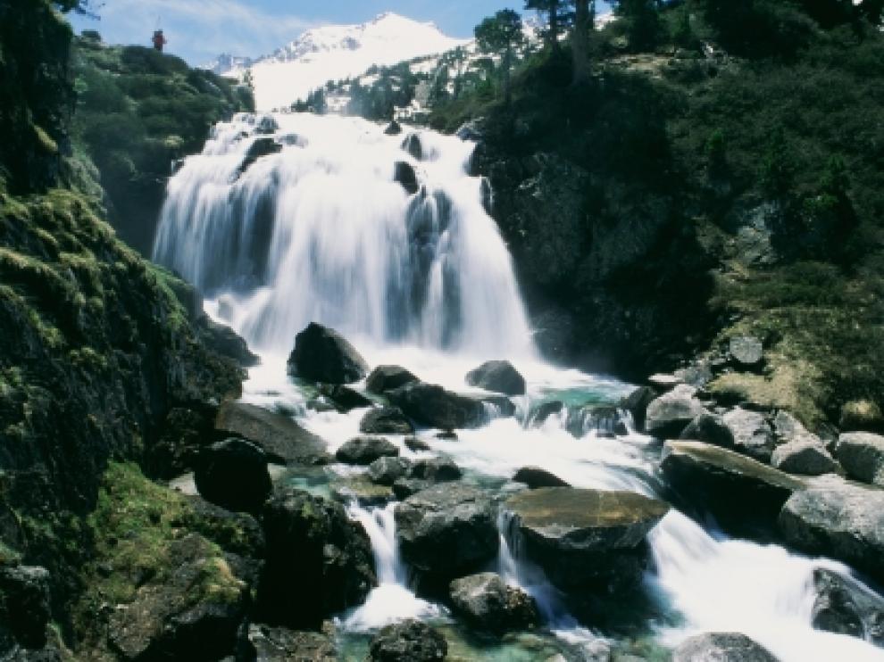 Imagen de la Cascada de Aigualluts (PN Posets-Maladeta).