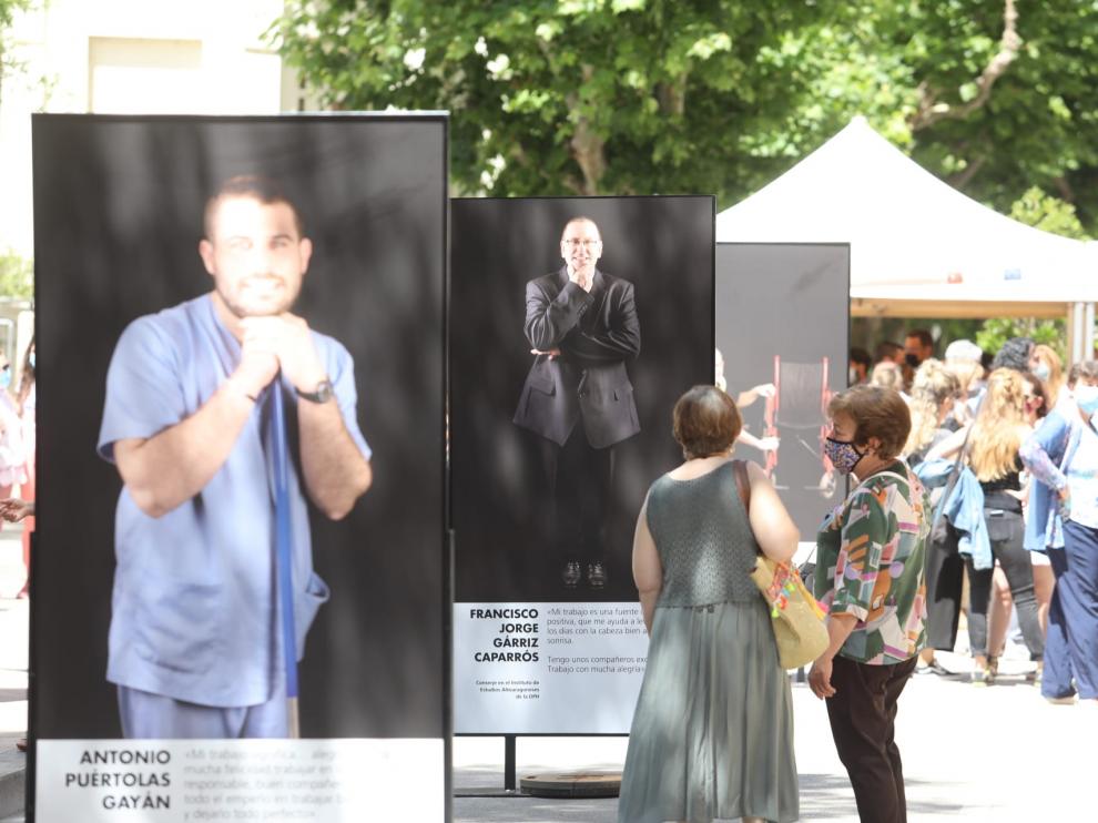 Exposición "En Activo", ubicada en la plaza de Navarra