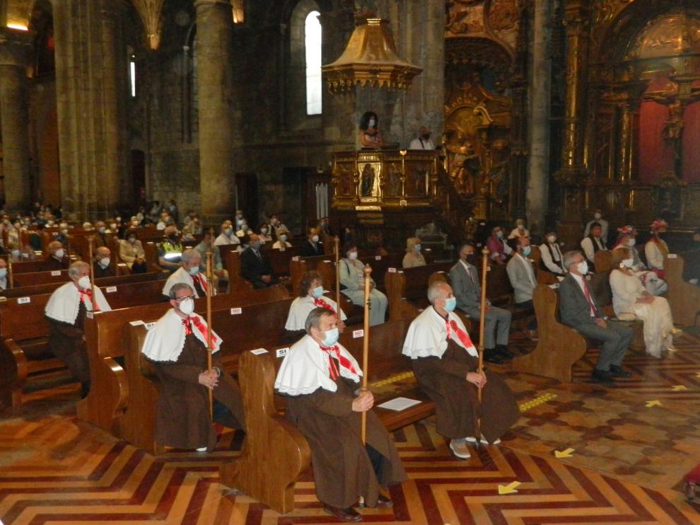 La misa del día de Santa Orosia celebrada el día 25 de junio de 2020 en la Catedral