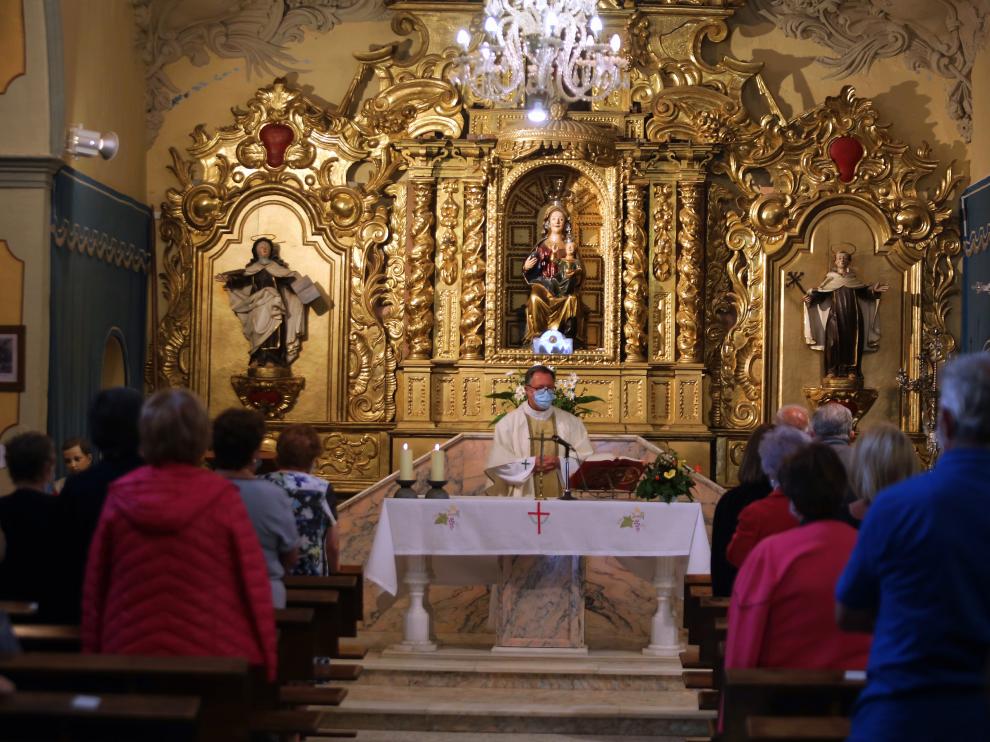 Imagen de la liturgia en el Santuario Nuestra Señora de Cillas este jueves