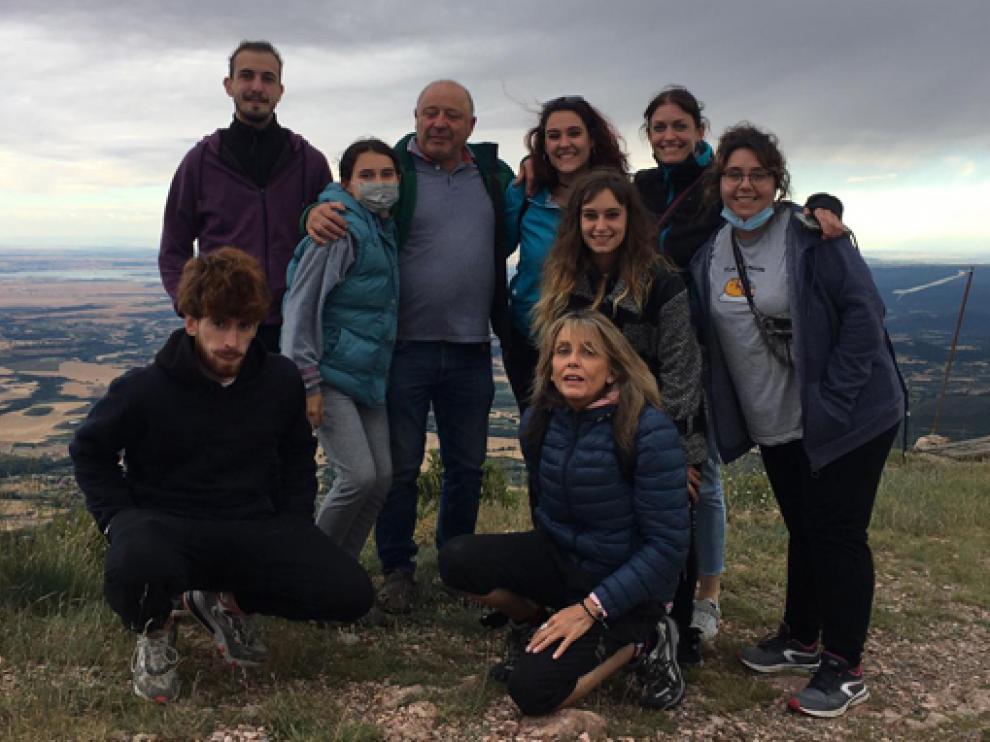 Los artistas, junto a Javier Sempere (centro), en una de las actividades del Certamen.