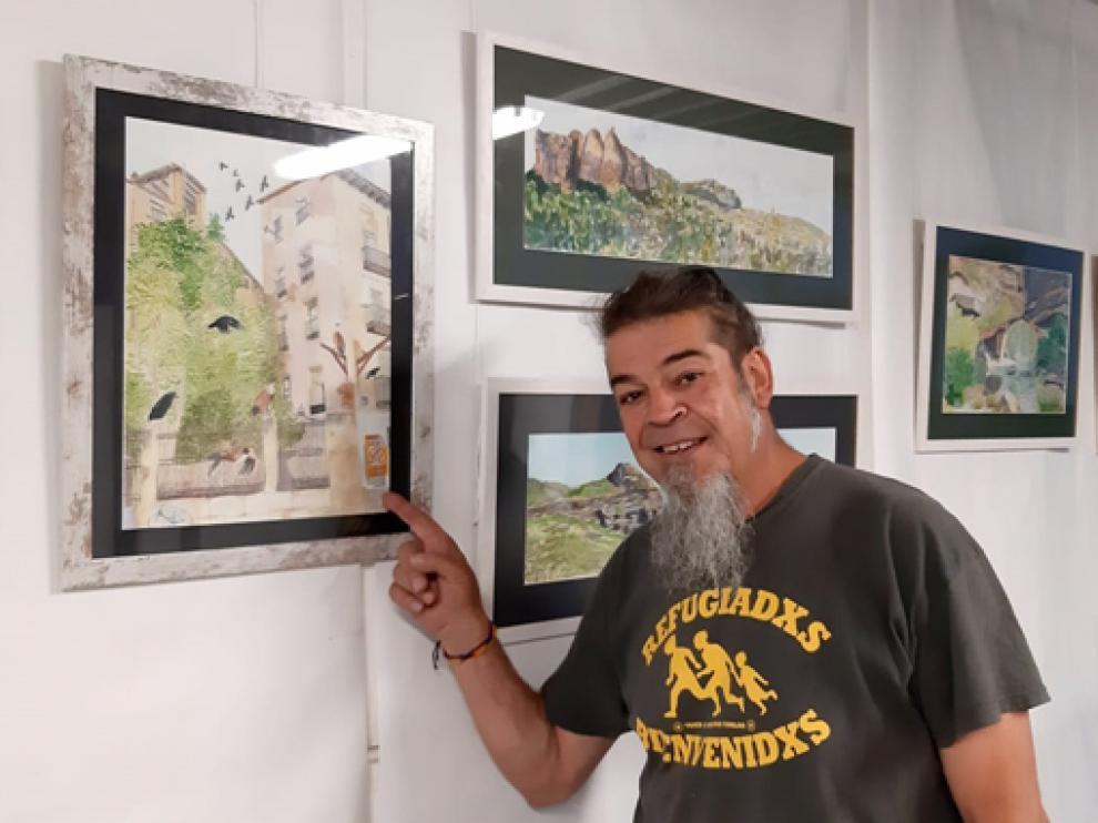 Emilio Ýñigo de Los Ríos ha colgado en el Jai Alai veintisiete obras.