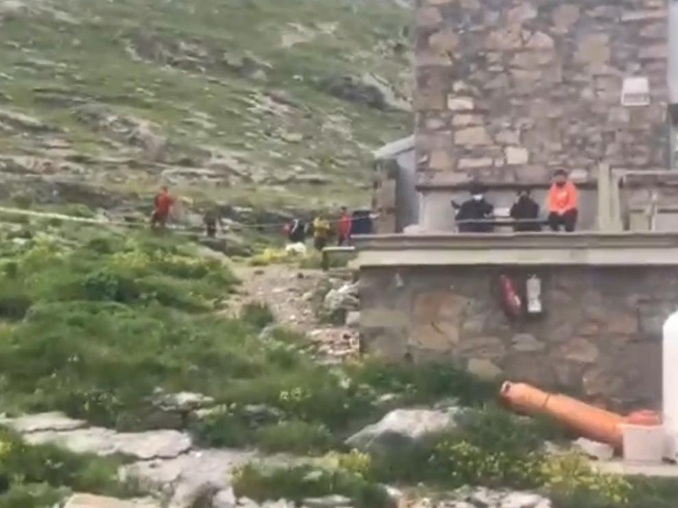 Rescate de un montañero de Madrid en el Pirineo de Huesca