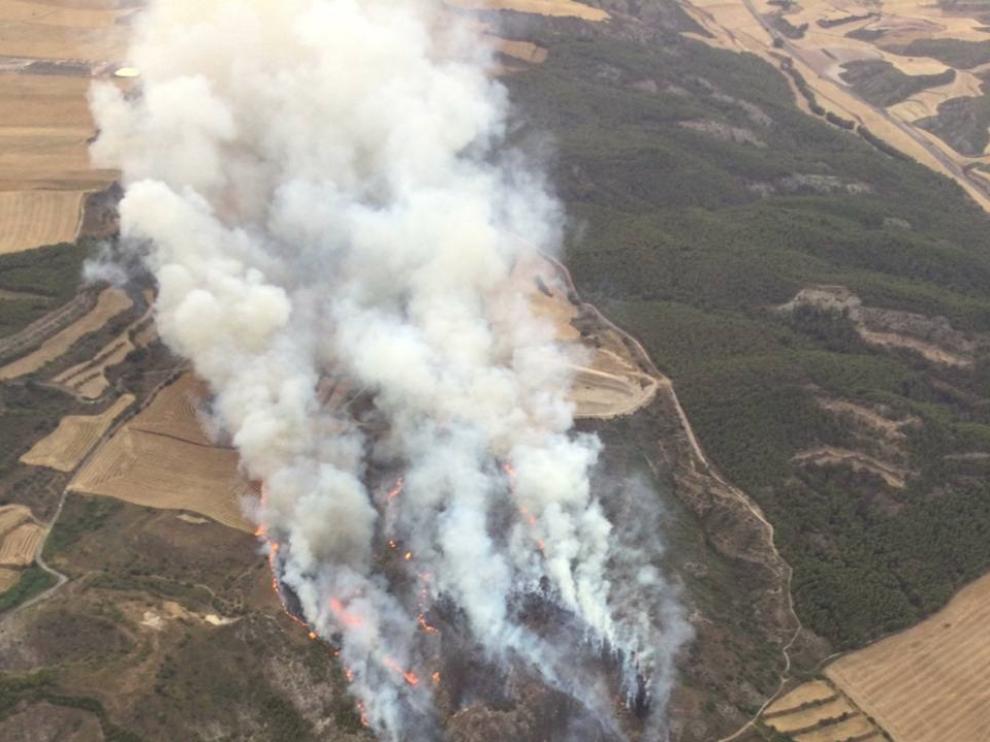 Incendio en Castillonroy y Alfarrás