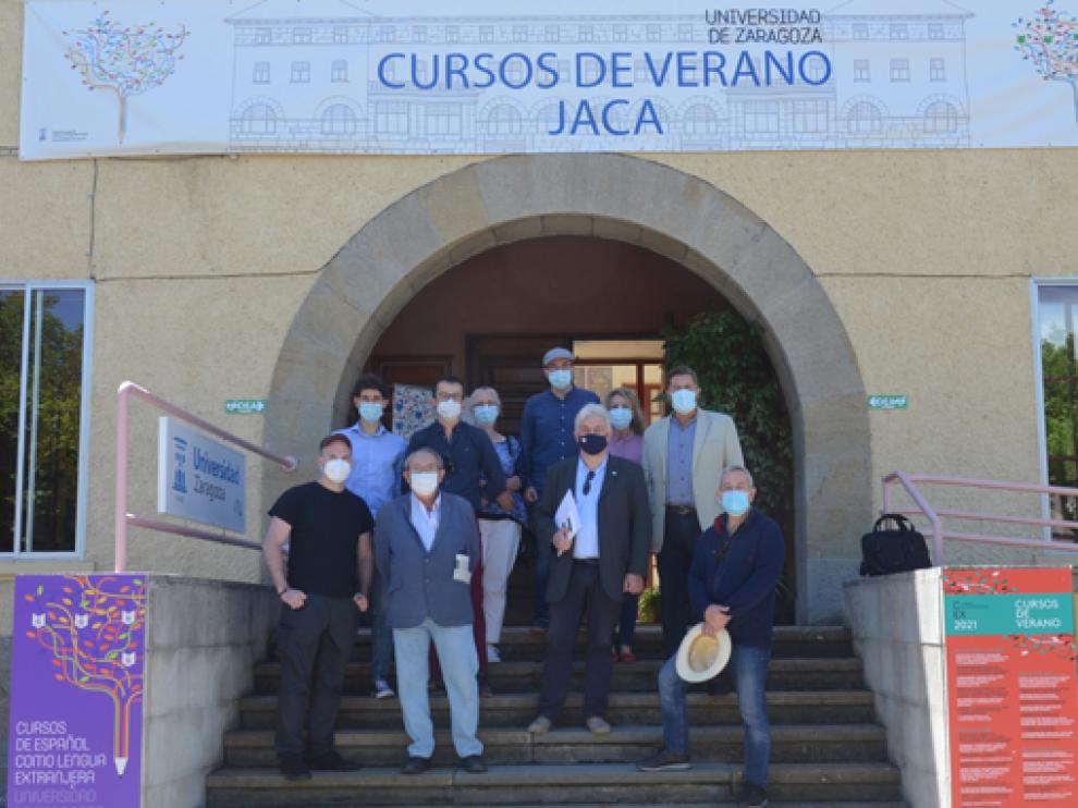 Participantes del Congreso de Historia Contemporánea, en Jaca.