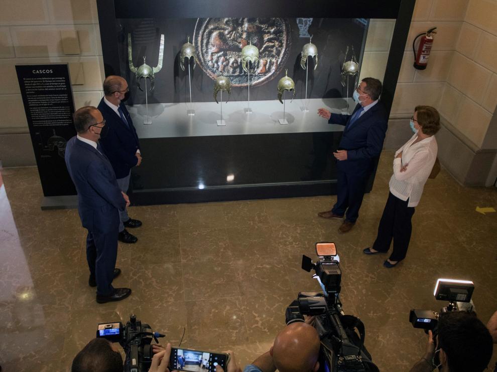 Lambán durante la presentación este jueves del nuevo espacio expositivo.