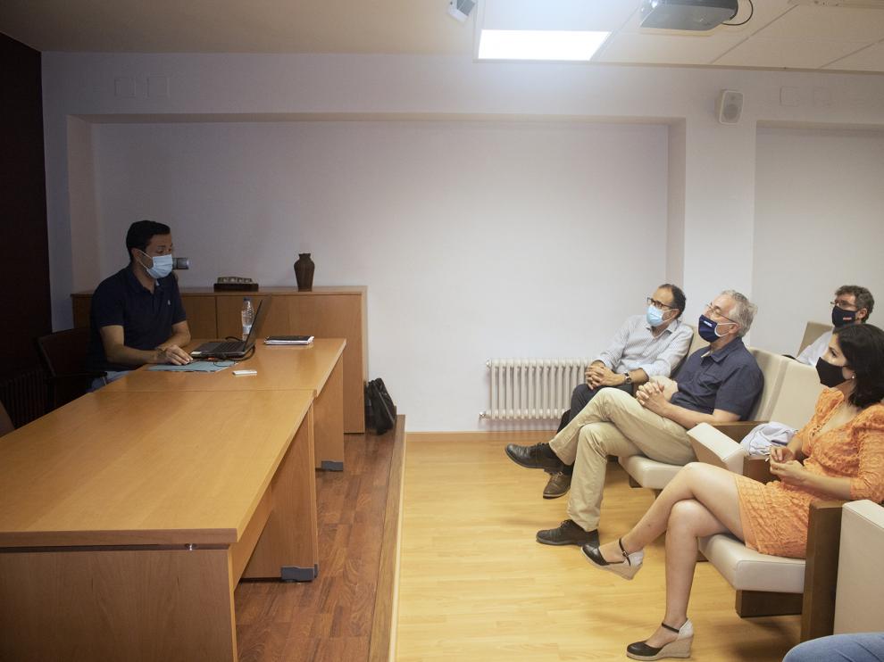 Foto general de la recepción que tuvo lugar en el Ayuntamiento de Ballobar
