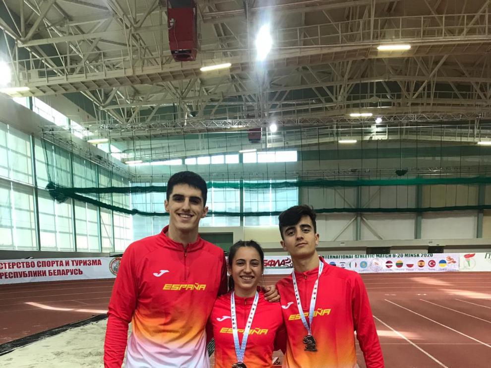 Mario Revenga, Laura Pintiel y Pol Oriach, el "tridente" de Hinaco en el Europeo Sub-20.