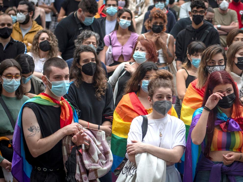 Manifestación en Orense para condenar la muerte de Samuel Luiz.