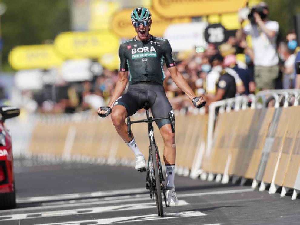 El alemán Nils Politt (Bora Hansgrohe), vencedor de la duodécima etapa del Tour de Francia.