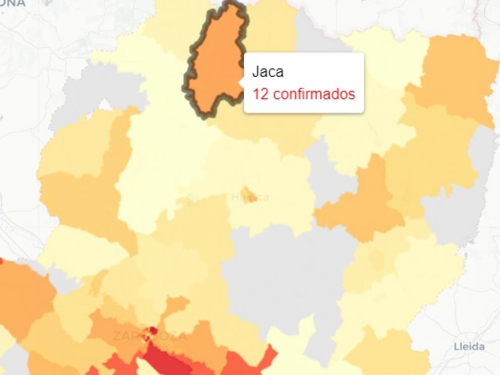 La provincia de Huesca ha reportado 118 casos de covid, un número similar de a la jornada anterior