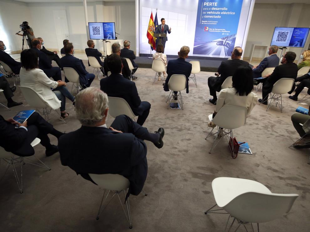 El presidente del Gobierno, Pedro Sánchez, presidió el pasado lunes la presentación del Perte.