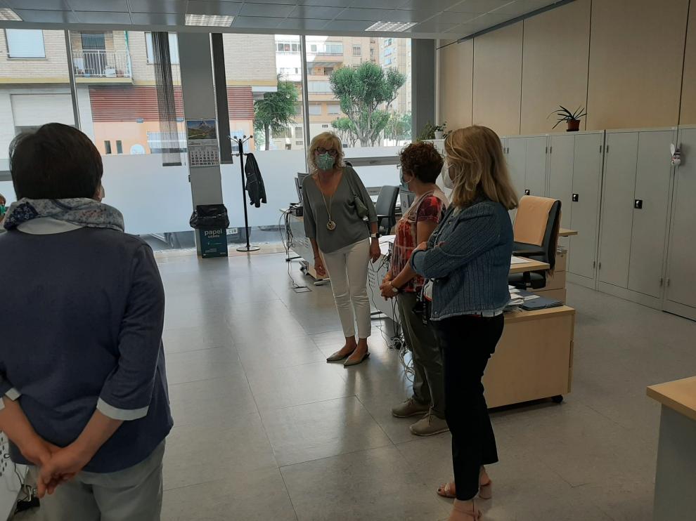 Visita de la subdelegada del Gobierno, Silvia Salazar, al Sepe de Huesca.