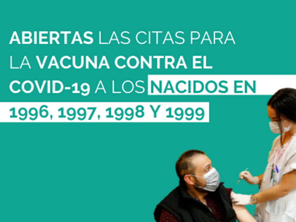 Se han abierto las citas para vacunar a los nacidos entre 1996 y 1999.