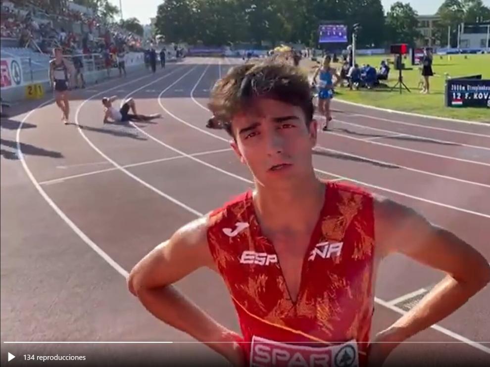 Pol Oriach, tras la semifinal de 3.000 obstáculos.