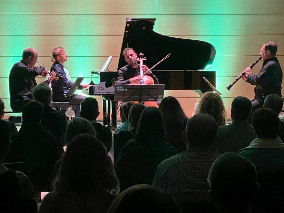 Actuación del Ensemble Tocando el Cielo (Enrique Bagaría, David Apellániz, Aitzol Iturriagagoitia y Francisco Antonio García).