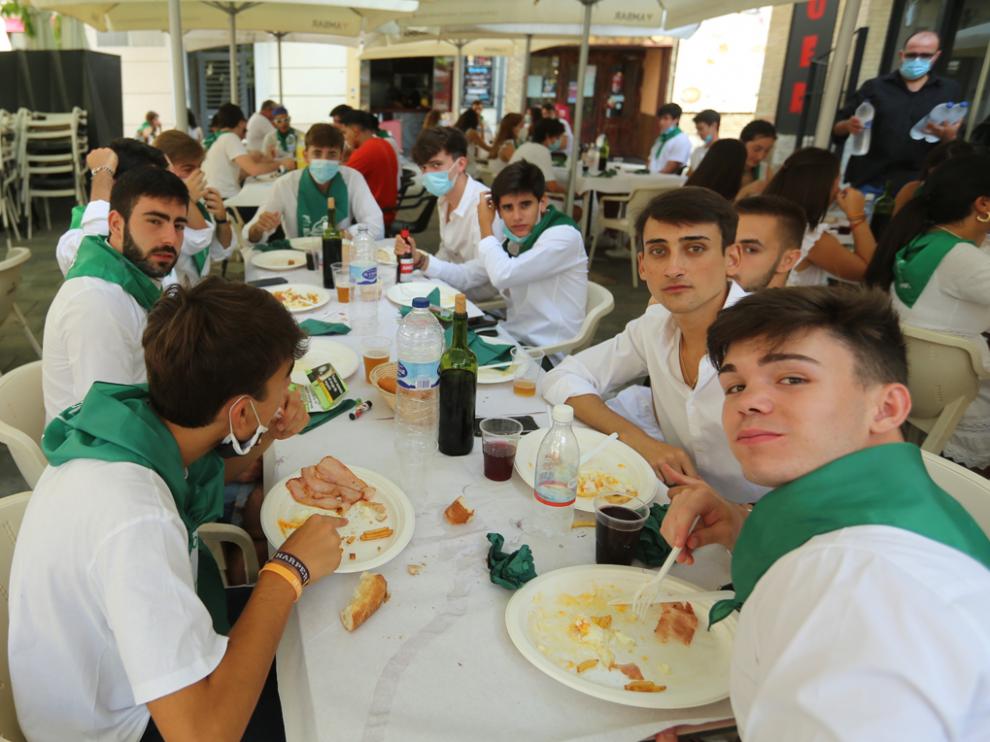 Imagen de almuerzos durante la mañana del día 9 de agosto del 2020, ya en pandemia.