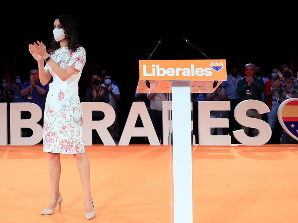 Inés Arrimadas durante la clausura de la primera convención política de la formación de Ciudadanos.