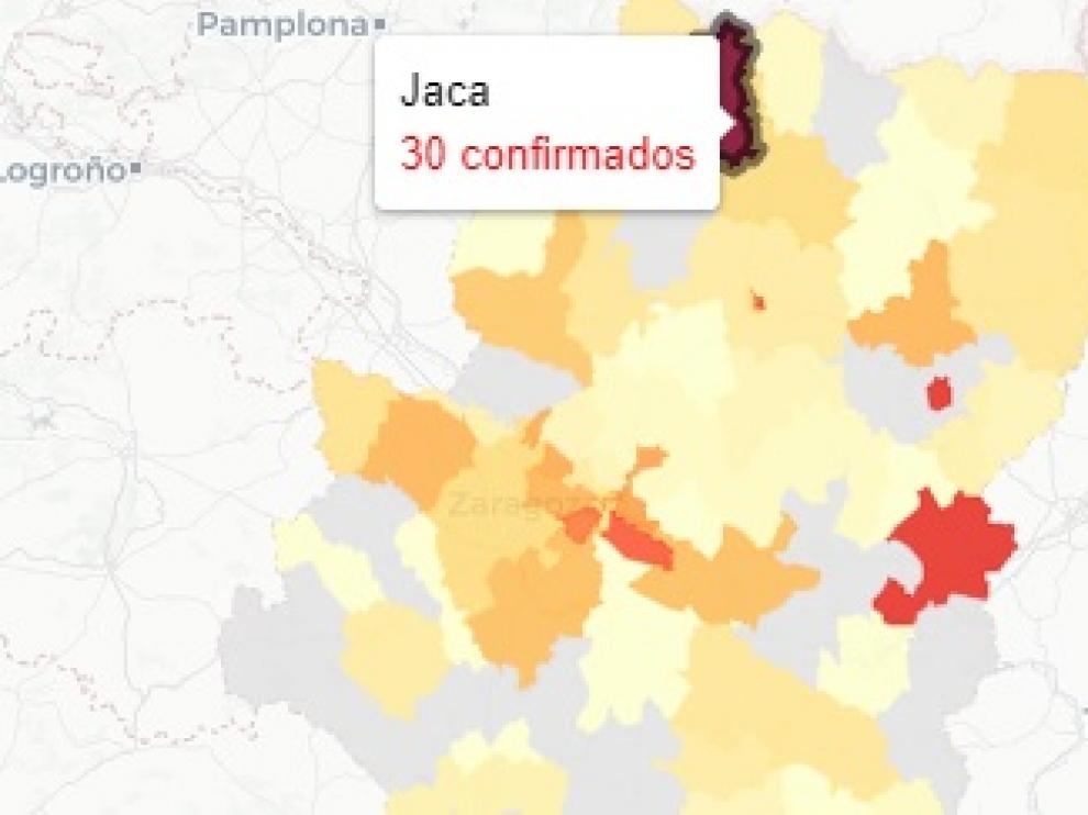 La zona de salud de Jaca ha registrado el dato más alto de Aragón.