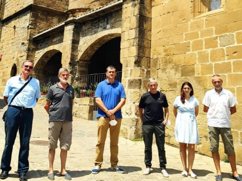 Joaquín Palacín, líder de Cha, durante su visita en Artieda.