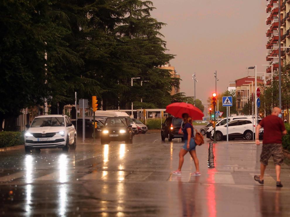 Tormenta al final del día