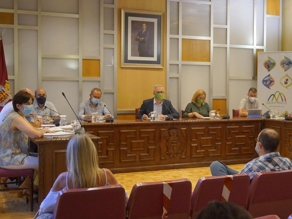 Pleno ordinario del Ayuntamiento de Jaca celebrado a última hora del pasado miércoles