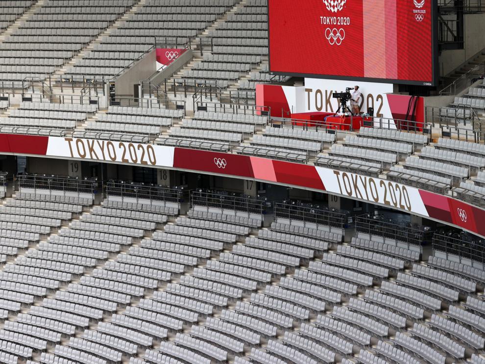 Se ultiman los preparativos en el estadio olímpico, que cerrará sus puertas al público