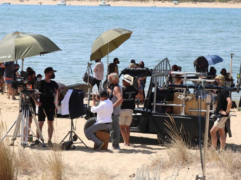 Rodaje en la playa de Huelva