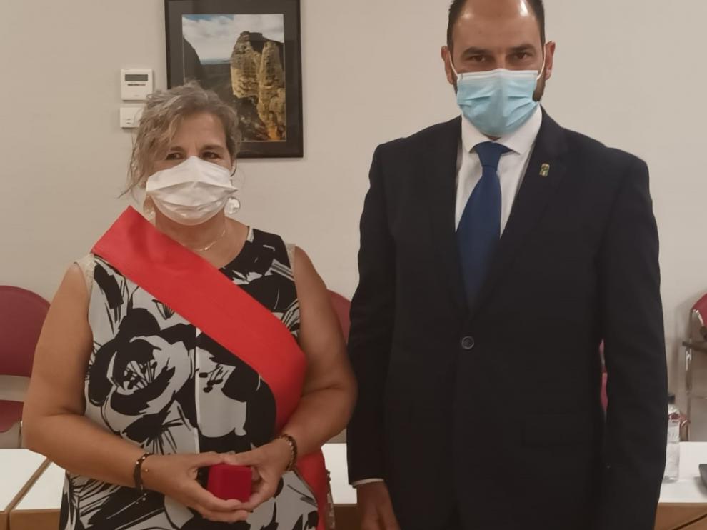 María José Grande y Fernando Torres, en el pleno municipal de este martes