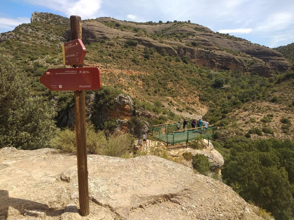Ruta de las Pasarelas, en Alquézar.