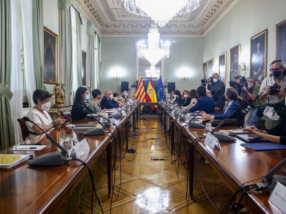 Reunión mantenida este lunes entre la comisión Estado-Generalitat de Cataluña.
